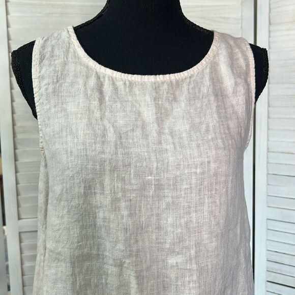 3/$25 Valentina Naldi Linen Sleeveless Tank Top Small - Picture 2 of 9